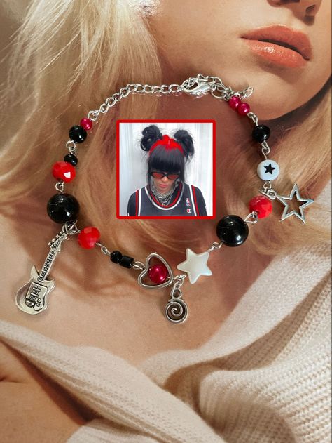 The Weeknd Beaded Jewelry, Billie Eilish Beaded Bracelet, Billie Eilish Inspired Bracelet, Billie Eilish Friendship Bracelet, Billie Eilish Bracelet Ideas, Billie Eilish Jewelry, Billie Eilish Bracelet, Bread Bracelet, Diy Kandi Bracelets