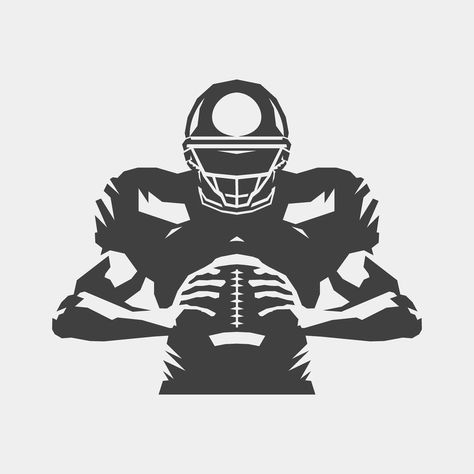 American football player Football Silhouette, Football Icon, American Football Players, Football Poster, Football Design, Football Logo, Cricut Projects Vinyl, Football Mom, Football Player