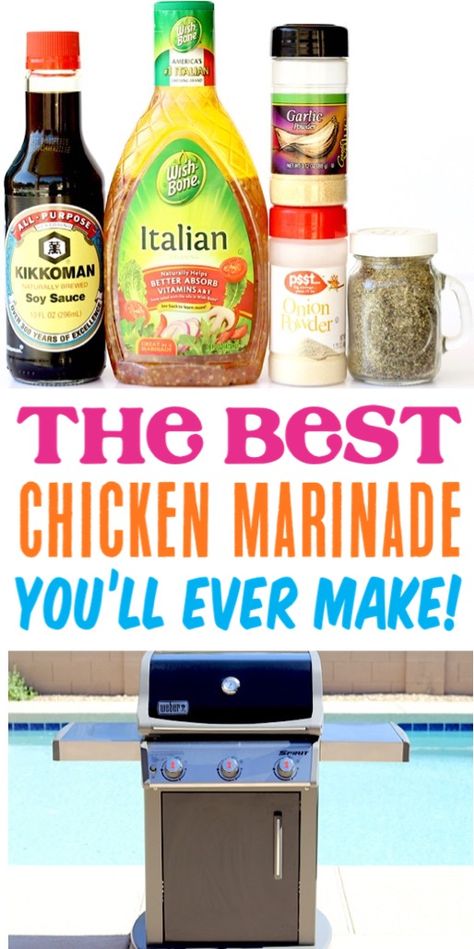 Savory Chicken Marinade Recipe! {Just 5 Ingredients} - The Frugal Girls Italian Chicken Marinade For The Grill, Chicken Marinade For Oven, Chicken Marinades For The Grill, Chicken On Grill Recipes, Savory Chicken Marinade, Marinated Grilled Chicken Recipes, Chicken Marinade For The Grill, Italian Marinade For Chicken, Chicken Breast Marinade Recipes