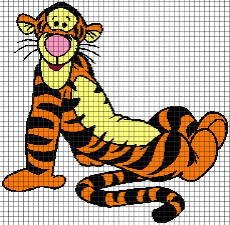 Winnie The Pooh Cross Stitch, Pooh Cross Stitch, Crochet Unicorn Blanket, Graphghan Patterns, Crochet C2c Pattern, Crochet Graphs, Kids Knitting Patterns, Crochet Graph, Disney Cross Stitch Patterns