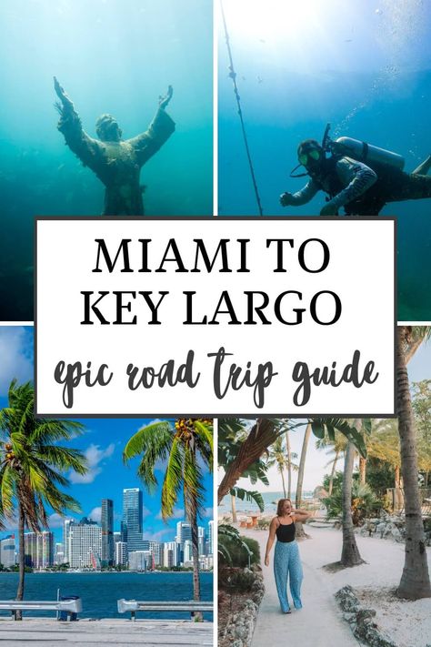 Planning to drive from Miami to Key Largo? This mini road trip guide covers everything you need to know about this epic trip! From the incredible Miami Beach and Florida Everglades to kayaking the mangroves to feeding tarpon at Robbie's, a drive from Miami to Key Largo is the perfect mini road trip in Florida. Key West Road Trip, West Road Trip, Key West Florida Vacation, Florida Keys Road Trip, Key Largo Florida, Florida Springs, Florida City, Us Road Trip, Visit Florida