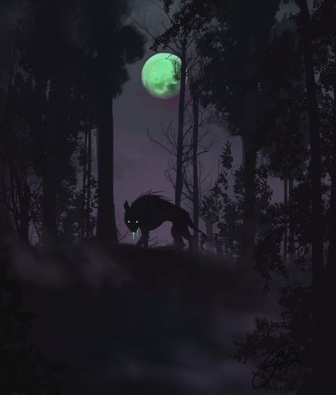 Painting Environment, Lady In The Water, Creepy Paintings, Creepy Comics, Night Shyamalan, Elder Scrolls Art, Dark Creatures, Scary Dogs, Speed Painting