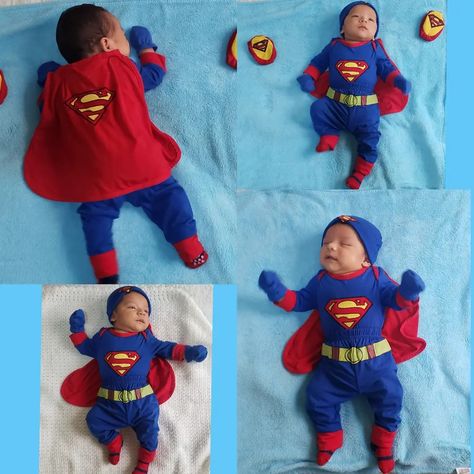 Idea primer mes bebé. Superman. Bebé Superman. 2 Month Old Baby, Superman Costumes, Unisex Baby Shower, Superhero Theme, Baby Photoshoot, Baby Photography, Superman, Milan