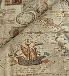 Vintage Nautical Map, Pillars Of Eternity, Map Fabric, Materi Bahasa Jepang, Pirate Queen, Nautical Map, The Pirate King, Black Sails, Pirate Life