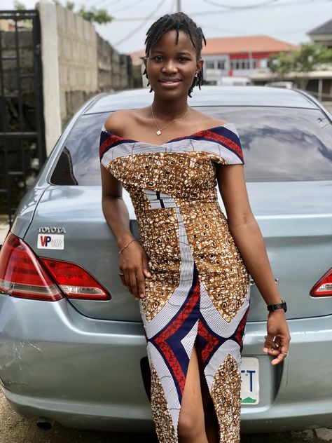 Ankara Pencil Dress Styles, Offshoulder Ankara Dress, Kitenge Designs For Young Ladies, Ankara Pencil Dress, Long Tight Dress, Kitenge Dress, Kitenge Designs, Adventurous Life, African Attire Dresses