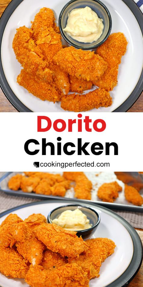 Dorito Crusted Chicken, Doritos Recipes, Dorito Chicken, Crispy Chicken Recipes, Simple Family Meals, Chicken Easy, Dinner Recipes Chicken, Crusted Chicken, Tender Chicken