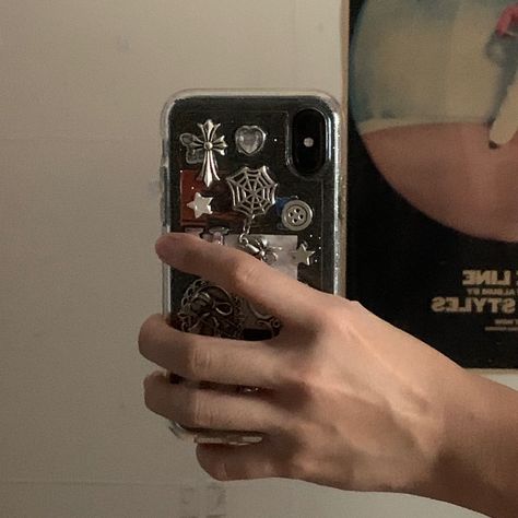 phone case aesthetic cute silver chrome hearts charms handmade cool Chrome Hearts Phone Case, Chrome Hearts Aesthetic, Phone Case Aesthetic, Case Aesthetic, Silver Chrome, Aesthetic Cute, Chrome Hearts, Heart Charm, Phone Case