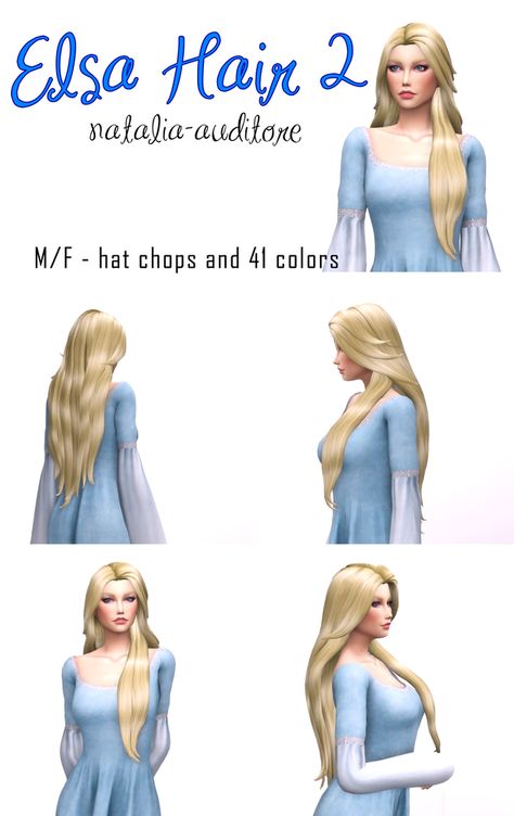 Elsa Hair 2 | Natalia-Auditore on Patreon #maxismatchhair #maxismatch #maxishair #femalehairsims4 #maxismatchsims4 #mmhairsims4 Sims 4 Disney Princess Cc Hair, Natalia Auditore, Sims 4 Maxis Match, Elsa Hair, Female Hairstyles, Sims Medieval, Sims Stories, Sims Packs, Sims 4 Anime