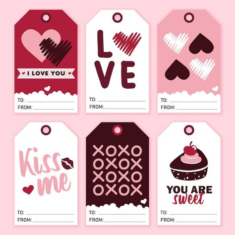 Diseño de papel de etiqueta de san valen... | Premium Vector #Freepik #vector #san-valentin #romantico #carta-amor #amor Sticker San Valentin, Chips Bags San Valentin, Love Theme Printable Stickers, Free Valentines Day Tag, Valentine's Day Stickers Printable, Kiss Me, Valentines Cards, Hello Kitty, Love You