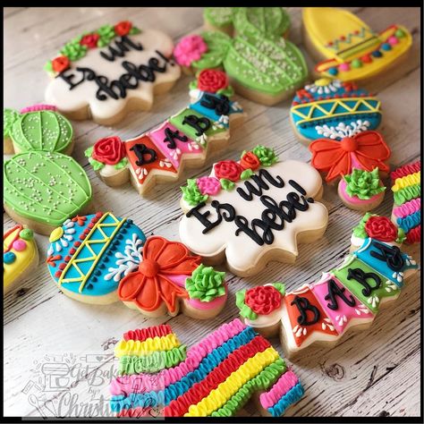 Mexican Gender Reveal Party, Mexican Gender Reveal, Gender Reveal Fiesta, Mexican Cakes, Cookies Gender Reveal, Fiesta Gender Reveal Party, Fiesta Gender Reveal, Fiesta Cookies, Mexican Cookies