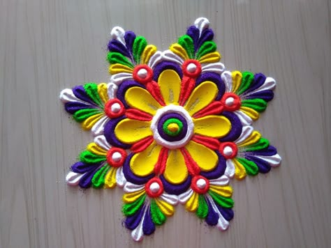 Siddhis rangoli art How To Make Rangoli, Rangoli Designs Latest Unique For Diwali Easy, Unique Rangoli Designs Beautiful Diwali, New Year Rangoli Designs Latest Unique, Rangoli Easy Design, New Year Rangoli 2022, Easy Rangoli Designs For Beginners, Artistic Rangoli, Elementary Chemistry