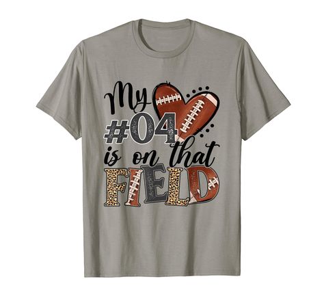 PRICES MAY VARY. Grab this My Heart Is On That Field American Football T-Shirt for an american football fan, player or coach! This football tee for men, women, kids, boys and girls is a perfect sports gift idea & present for game day, football season or Birthday This My Heart Is On That Field American Football T-Shirt is perfect gift for athletes, football lovers, fans, players, linemen, quarterbacks, coaches. Support your favorite team wearing this gridiron football apparel outfit clothes for m Football Mom Shirts Ideas, Football Fan Shirts, Football Apparel, Football Shirt Designs, Game Day Football, Football Mom Shirts, Gifts For Football Fans, Football Tee, Football Lovers