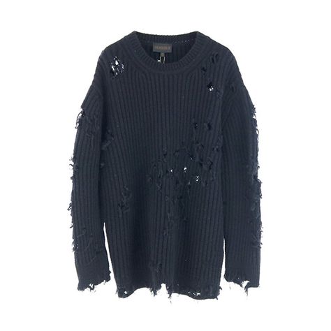 YEEZY SEASON 3 DESTROY OVERSODE BOUCLE SWEATER / TRUE ONYX (6 990 PLN) ❤ liked on Polyvore featuring tops, sweaters, destroyed sweater, distressed sweater, adidas top, adidas and ripped tops Torn Sweater, Yeezy Season 3, Destroyed Sweater, Ripped Top, Ripped Sweater, Sweaters Blue, Distressed Sweater, Distressed Top, Yeezy Season