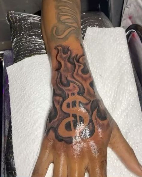 Female Tattoo Artist 🎭 on Instagram: "Book Now .#viral #dmv #explore #explore-page #upcomingartist #femaleartist #tatzbyreema" Flames Forearm Tattoo, Best Arm Sleeve Tattoos For Men, Tattoos Sleeve Mens, Play For Keeps Tattoo, Quarter Sleeve Tattoo For Men Forearm, Fire Hand Tattoo, Hood Hand Tattoos, Whole Hand Tattoos, Unique Hand Tattoos For Men