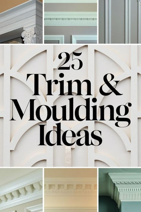 Get ready to transform your space with these stunning trim ideas for walls! Elevate your interior design with chic wall moulding inspiration that's sure to impress. Discover the latest wall moulding ideas and designs that will add a touch of elegance to any room. Whether you're looking for modern trim ideas or classic wall moulding design, we've got you covered. Say goodbye to boring walls and hello to stylish accents that will make a statement in your home! Protect Wall From Furniture, House Molding Ideas Trim Work, Wall With Trim In Middle, Feature Wall With Molding, Trim At Top Of Wall, Living Room Designs With Molding, Wall Molding Angled Ceiling, Different Types Of Wall Moulding, Kitchen Wall Trim