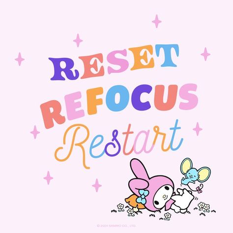 Fresh Start Aesthetic, Start Aesthetic, Official Account, Care Bear, Sanrio Characters, Fresh Start, My Melody, New Week, New Hobbies