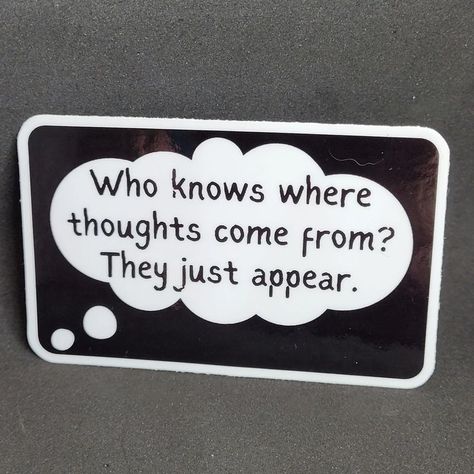 Empire Records Lucas Quote~ Who knows where thoughts come from? They just appear.~Vinyl Sticker Waterproof Weatherproof Cult Classic Empire Records Quotes, Empire Records Movie, Shape Background, Fantastic Fox, Empire Records, Thought Bubble, Phone Water, Thought Bubbles, Who Knows