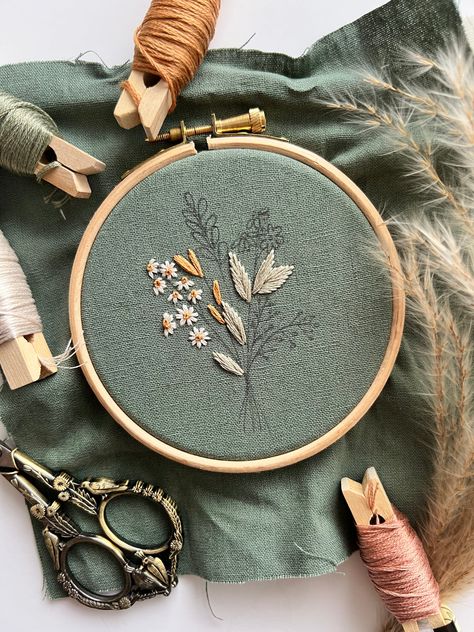 Summer Harvest Embroidery Pattern with Instructions || Digital Download Embroider Ideas, Digital Embroidery Patterns, Summer Harvest, Diy Embroidery Patterns, Hand Embroidery Projects, Learn Embroidery, Cute Embroidery, Embroidery Supplies, Needle Thread