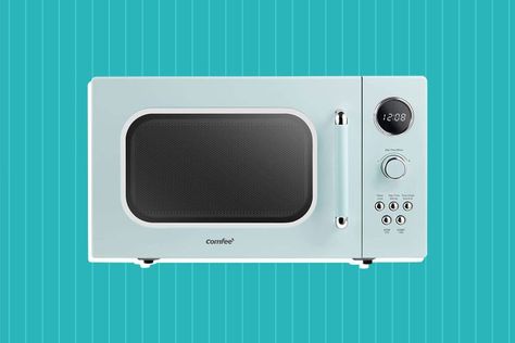 Pretty Countertop Microwave, Compact Microwave, White Microwave, Kitchen Fan, Small Microwave, Countertop Microwave, Surf House, How To Cook Potatoes, White Countertops