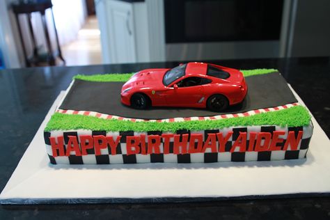 Ferrari Sports Car Cake Sports Car Birthday Cake, Sports Car Cake, Lamborghini Cake, Leo Cake, Ferrari Cake, Preppy Car Accessories, Car Cakes, Lego Birthday Cake, Cars Birthday Cake