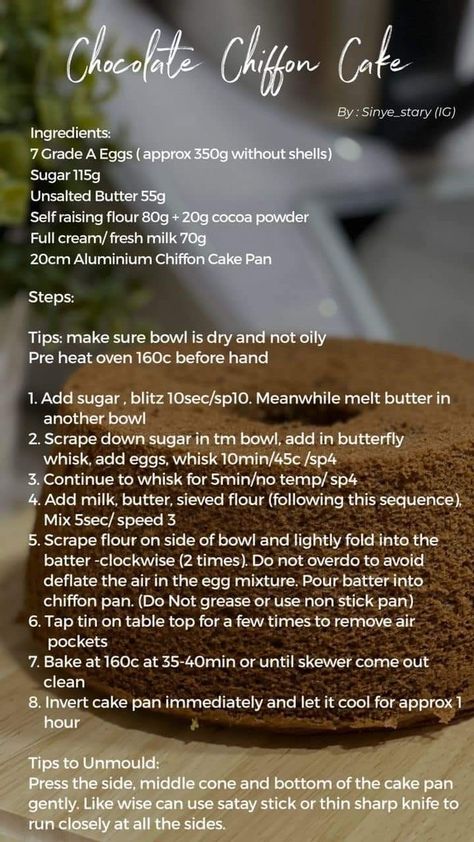 Chocolate Chiffon Cake Recipe, Easy Chiffon Cake Recipe, Mocha Chiffon Cake Recipe, Butter Chiffon Cake Recipe, Japanese Jiggly Cheesecake Recipe, Pandan Chiffon Cake Recipe, Jiggly Cheesecake, Chocolate Chiffon Cake, Dessert Book