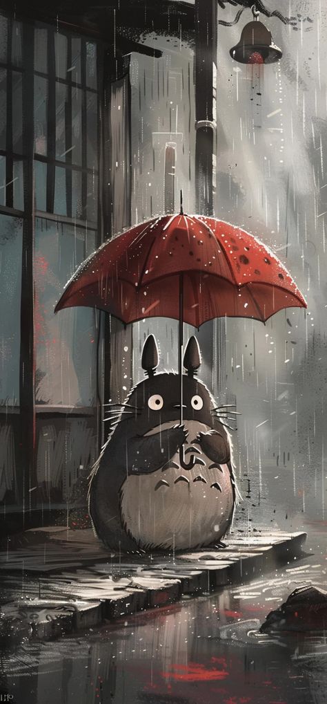 Rain Wallpapers Aesthetic, Studio Ghibli Fall Wallpaper, Gibli Studio Wallpaper Iphone, Ghibli Art Aesthetic, Calcifer Wallpaper Iphone, Wallpaper Iphone Studio Ghibli, Studio Ghibli Wallpaper 4k, Gibli Studio Wallpaper, Studio Ghibli Background Desktop