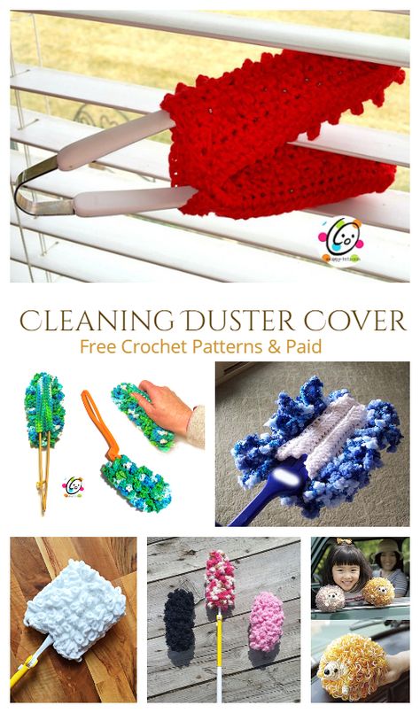 Cleaning Duster Cover Free Crochet Patterns & Paid Crocheted Swiffer Cover Free Patterns, Crochet Swifter Duster Free Pattern, Crochet Swiffer Duster Pattern Free, Swiffer Crochet Pattern Free, Crochet Cleaning Supplies, Crochet Swiffer Cover Pattern Free, Swiffer Cover, Scrubby Yarn Crochet, Crochet Duster