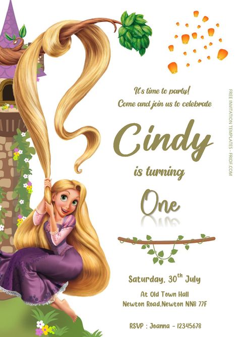 Free Editable Word - Castle Tangled Birthday Invitation Templates Rapunzel Party Invitations, Rapunzel Birthday Invitation Template, Tangled Rapunzel Invitations, Rapunzel Invitation Template, Tangled Birthday Invitations, Rapunzel Template, Rapunzel Birthday Theme, Rapunzel Themed Birthday Party, Tangled Invitations