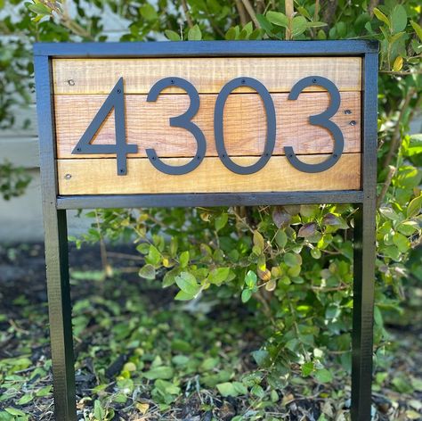 House Number Stake for Yard Reclaimed Wood House Number Sign | Etsy House Numbers In Yard, House Numbers On Wood Plank, End Of Driveway House Number Ideas, Address Post Ideas, Outdoor House Number Signs, House Number Ideas Farmhouse, House Number Sign For Yard Driveways, House Number Ideas For Yard, Address Sign Ideas Front Yards