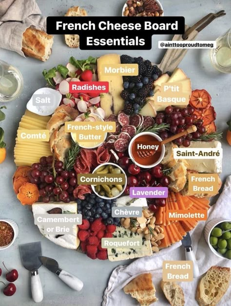 French Cheese Plate, French Cheese Board, French Dinner Parties, French Party, Gratin Dish, French Cheese, Charcuterie Inspiration, Charcuterie Cheese, Party Food Platters