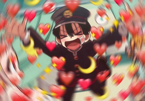 Jibaku shounen hanako kun Anime Reaction Pics Love, Hanako Kun Heart Hands, Hanako Kun Gif Pfp, Aesthetic Hanako Kun, Hanako Kun Blushing, Hanako Kun Screenshots, Heart Meme, Emoji Drawings, Memes Anime