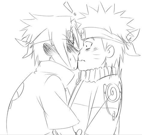 Sasuke And Naruto Love, Naruto And Sasuke Funny, Naruto And Sasuke Kiss, Sasuke And Naruto, Naruto Shippudden, Cute Fanart, Naruto Drawings, Sasuke X Naruto, Naruto Ships