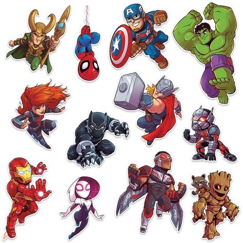 Marvel Cartoon Drawings, Avengers Crafts, Baby Marvel, Beautiful Paper Flowers, Chibi Marvel, Avengers Cartoon, Baby Avengers, Superhero Crafts, Marvel Cartoons