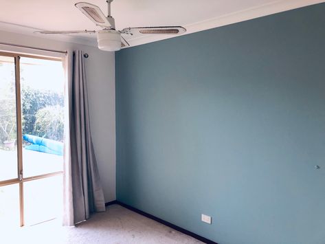 Blue Feature Wall Kitchen, Duck Egg Blue Feature Wall, Duck Egg Blue Colour Palette, Feature Wall Kitchen, Blue And Yellow Bathroom, Duck Egg Blue Paint, Duck Egg Blue Bedroom, Blue Feature Wall, Duck Egg Blue Colour