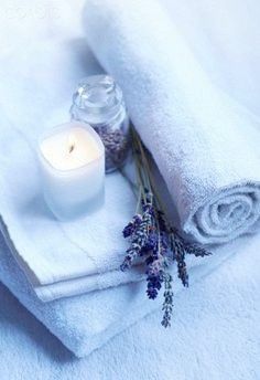 * Candles Lavender, Spa Bed, Serenity Blue, Beauty Parlor, Creative Images, Lavender Blue, Feeling Blue, Cute Little Things, Periwinkle Blue