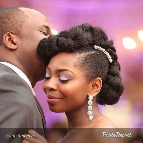 Makeup by 3D Looks- Makeup and Beauty Wedding Hairstyles For Black Women, Natural Bridal Hair, Hair Doos, Falling Petals, Natural Hair Wedding, Black Wedding Hairstyles, Natural Hair Bride, Cut Life, Indian Wedding Hairstyles