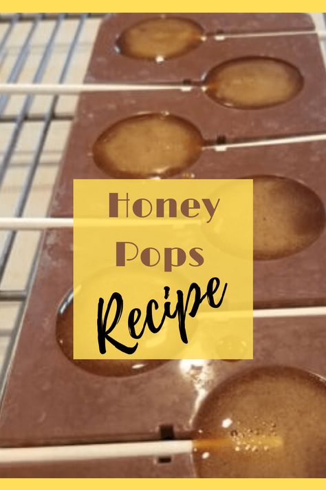 How To Make Honey Lollipops, Honey Suckers Recipe, Honey Suckers Homemade, Honey Lolipop, Honey Lollipops, Recipe With Ginger, Spoons Diy, Honey Pops, Lollipop Recipe