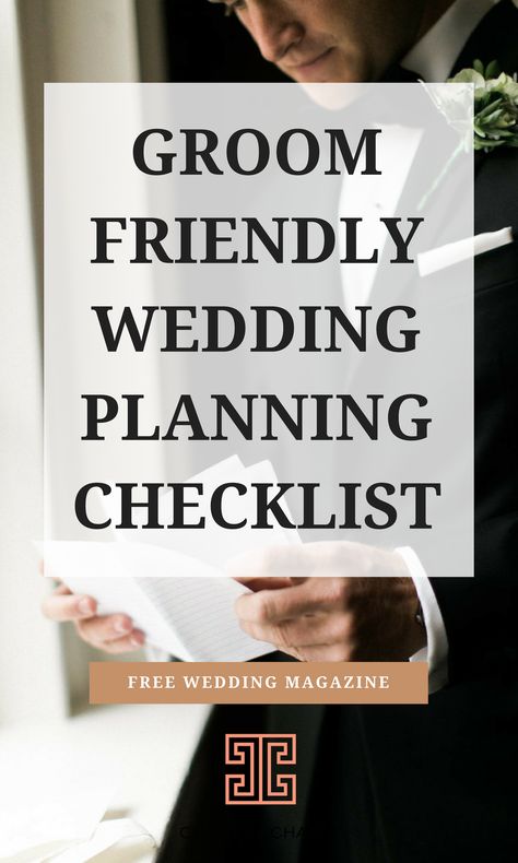 Groom-Friendly Wedding Planning Checklist. We hear ya, husbands! You’re excited to get married, but have no clue how to help plan the wedding. We have compiled a groom-friendly weddding planning checklist with some helpful tasks that you can carry out, and feel more involved in the wedding planning process. #weddingplanningtips #weddingplanningadvice #weddingplanningchecklist Groom Checklist For Wedding, Grooms Wedding Checklist, Mother Of The Groom Checklist, Grooms List Of Things To Do, Grooms To Do List For Wedding, Mens Wedding Ideas, Groom To Do List For Wedding, Groomsmen Checklist, Grooms Checklist