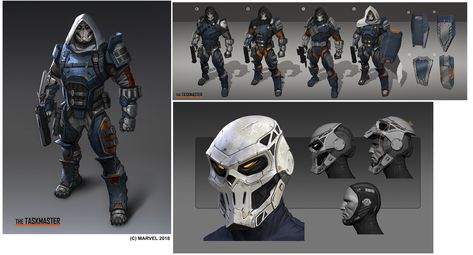 Spiderman ps4 taskmaster Spider Man Ps4 Concept Art, Spiderman Ps4 Concept Art, Taskmaster Concept Art, Taskmaster Marvel, Marvel Concept Art, Spiderman Ps4, Comic Villains, Marvel Villains, Marvel Comic Universe