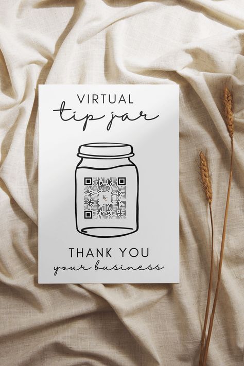 Virtual tip sign on Kenna Creative. Click to shop, Jesus loves you! virtual tip jar, small business inspiration, small business ideas, vendor booth, vendor booth set up events, business sign ideas, venmo tpi sign, business tip sign, salon sign ideas, tips appreciated, pop up shop sign Venmo Sign, Jar Template, Virtual Tip Jar, Vendor Booth Display, Craft Show Booth, Qr Code Sign, Small Business Signs, Tip Jar, Vendor Booth