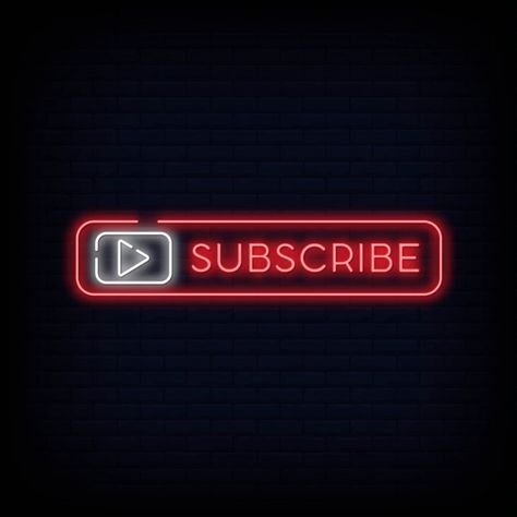 Subscribe button neon signboard for yout... | Free Vector #Freepik #freevector #design #light #button #retro Subscribe Photo, Banner Youtube 2048x1152, Subscribe Logo Png, Youtube Logo Png, Instagram Logo Transparent, 2048x1152 Wallpapers, यूट्यूब लोगो, Tipografi 3d, Video Design Youtube