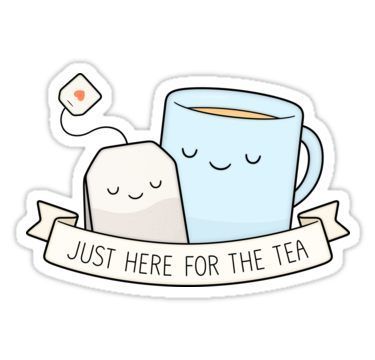 Just Here For The Tea Sticker Tea Puns, Stickers Cool, Astronaut Art, Cute Laptop Stickers, Tumblr Stickers, Hydroflask Stickers, Botol Air, Kawaii Stickers, Cool Stickers