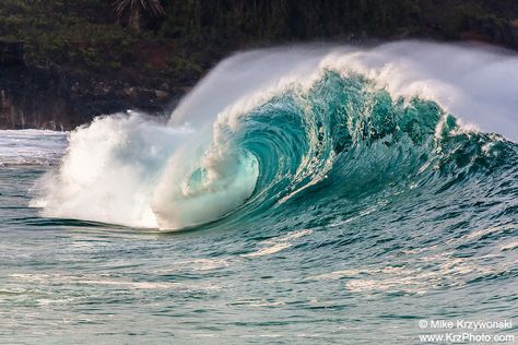 Click on the photo to buy a print of this starting at only $30! A large hollow wave breaking at Waimea Shorebreak in Waimea Bay on the North Shore of O'ahu Sky Portrait, Hawaii Waves, Painting Waves, Ocean Waves Photography, Wave Surf, Ocean Beauty, Waimea Bay, Ocean Waves Painting, Turtle Bay Resort