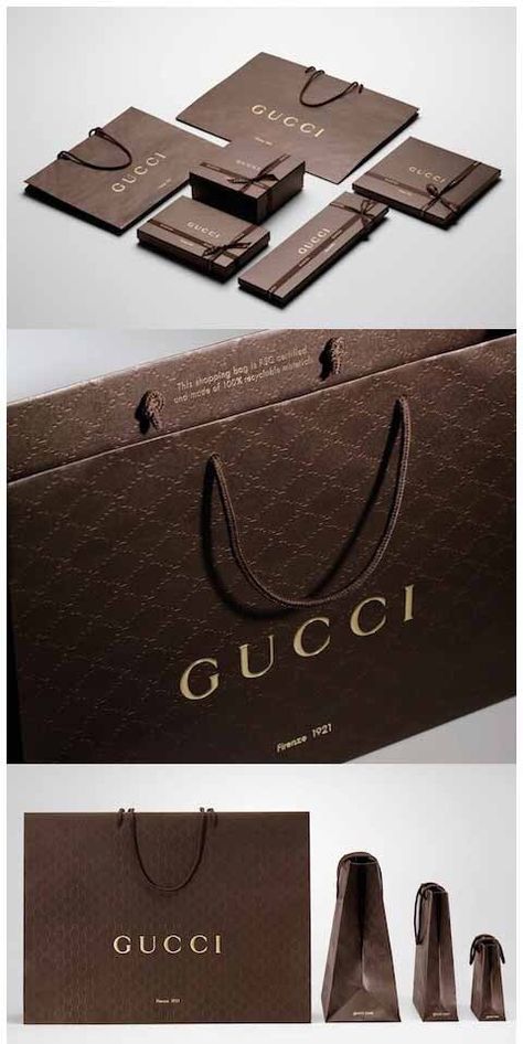 Gucci Packaging Design, Luxury Packaging Design Fashion, Luxury Packaging Design Boxes Branding, Gucci Packaging, Luxury Brand Packaging, Luxury Paper Bag, Luxury Box Packaging, Paper Bag Design, Corporate Stationery