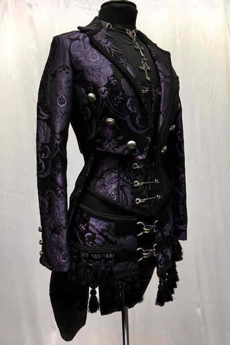 Gothic Suit, Prom Fits, Masquerade Outfit, Black Tapestry, Fancy Suit, Purple Suits, Black And Purple, Gothic Outfits, Fancy Outfits