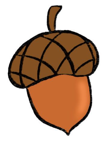 How To Draw Acorns, How To Draw An Acorn, Autumn Easy Drawings, Autumn Drawings Aesthetic, Fall Sketches Easy, Easy Autumn Drawings, Acorn Drawing Simple, Autumn Drawing Ideas Easy, Cute Autumn Drawings