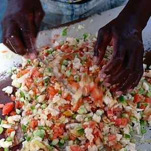 The Bahamian nation dish is easy to make if you've got veggies, an invertebrate, and a little time on your hands. Conch Salad Recipe The Bahamas, Conch Salad Bahamas, Conch Recipes Seafood, Conch Recipes Caribbean, Conch Salad Recipe, Bahamian Culture, Bahamian Recipes, Conch Recipes, Bahamas Style