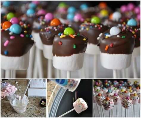 Marshmallow Pops Birthday, Marshmallow Pops Christmas, Valentines Marshmallow Pops, Marshmallow Pops Recipe, Lego Cake Pops, Marshmallow Cupcakes, Covered Marshmallows, Chocolate Dipped Marshmallows, Diy Sprinkles