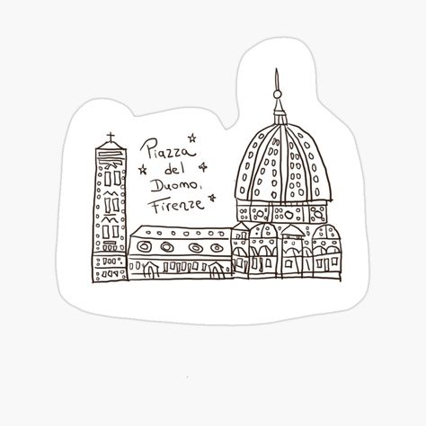 Florence Illustration, Florence Art, Piazza Del Duomo, The Europe, Bakery Display, Florence Italy, Top Artists, Florence, Sticker Design