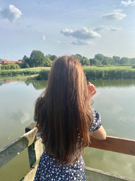 #summer #dress #nature #hairstyles #hairgoals #aesthetic #water #river #park Nature Hairstyles, Aesthetic Water, Water River, River Park, Photo Poses, Hair Goals, Summer Dress, Hairstyles, Hair Styles